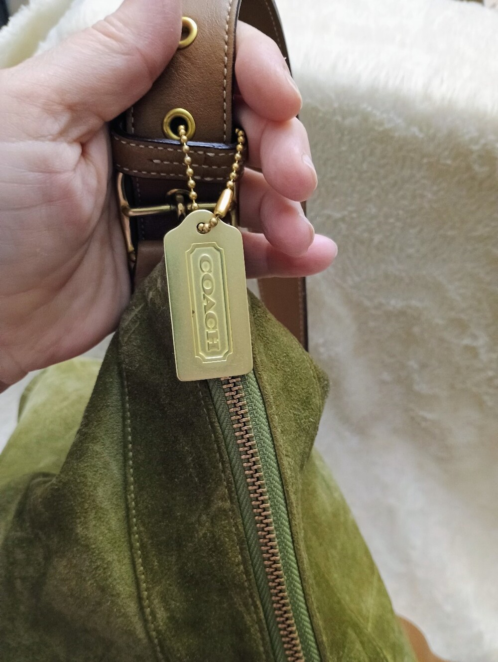 Vintage Coach Large Suede Ergo Hobo Shoulder BagStyle No. 9324 - Picture 4 of 13